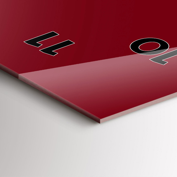 Reloj de vidrio vertical Color burdeos - espejomat.es