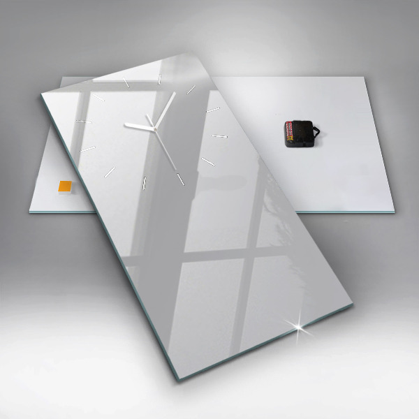 Reloj de cristal vertical El color gris claro - espejomat.es