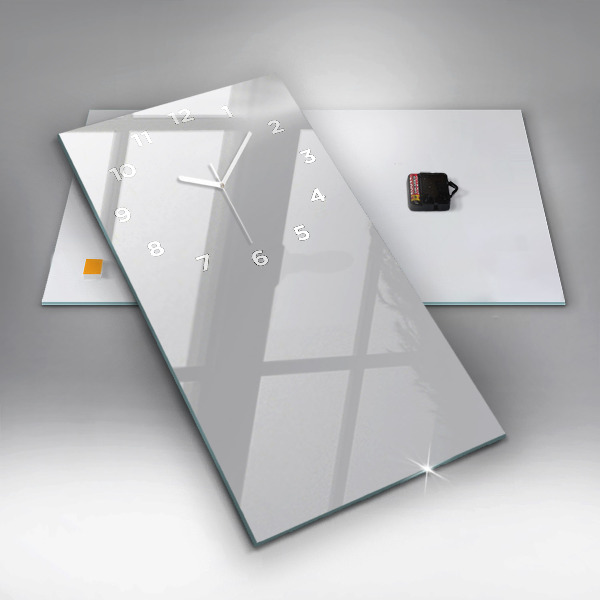 Reloj de cristal vertical El color gris claro - espejomat.es