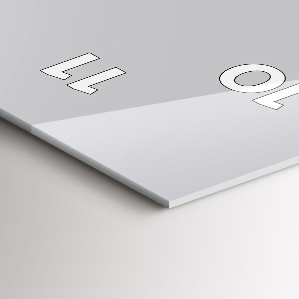 Reloj de cristal vertical El color gris claro - espejomat.es