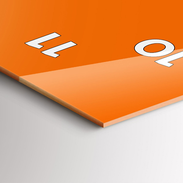 Reloj de cristal vertical Color naranja - espejomat.es