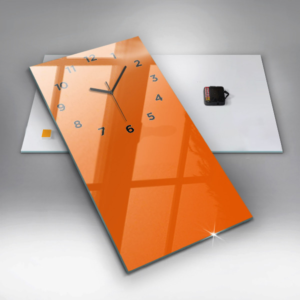 Reloj de cristal vertical Color naranja - espejomat.es