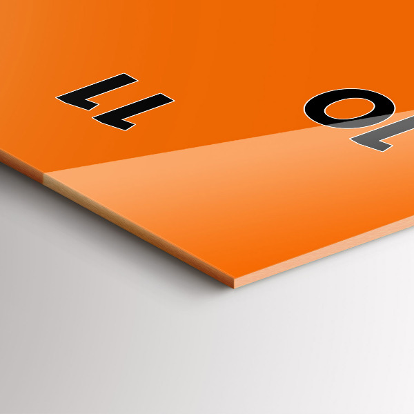 Reloj de cristal vertical Color naranja - espejomat.es