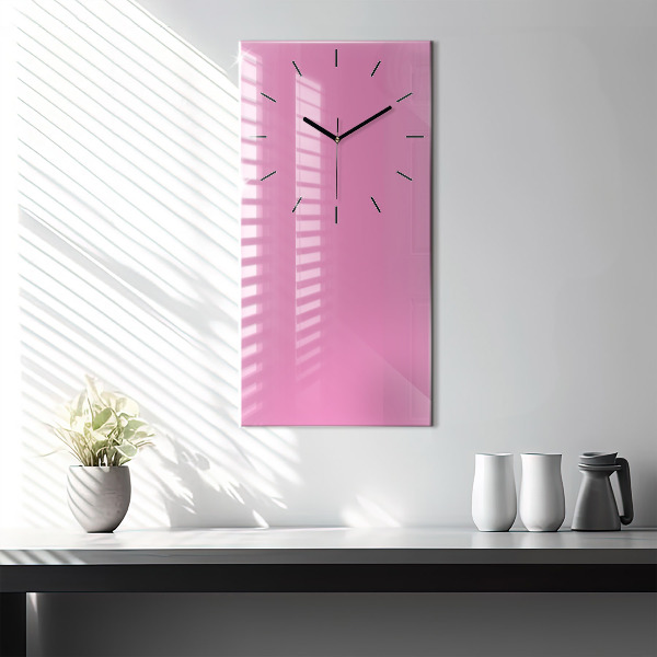 Reloj de cristal vertical Color rosa - espejomat.es