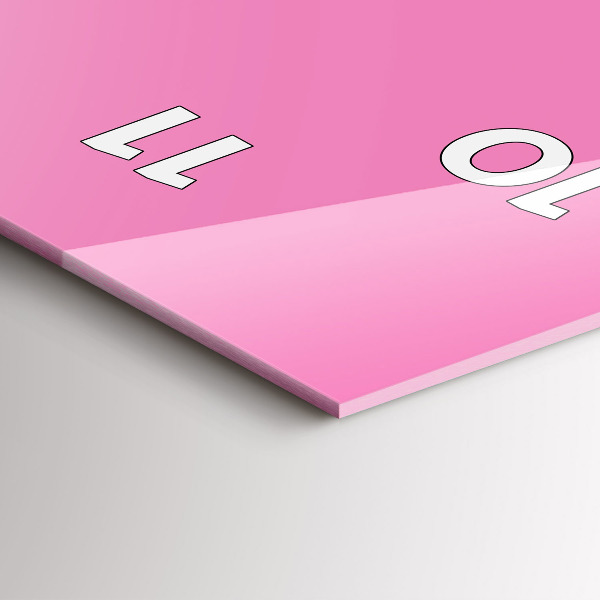 Reloj de cristal vertical Color rosa - espejomat.es