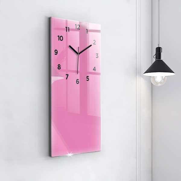 Reloj de cristal vertical Color rosa - espejomat.es