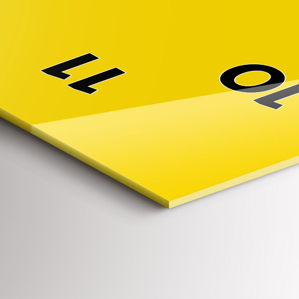 Reloj vertical Color amarillo claro - espejomat.es