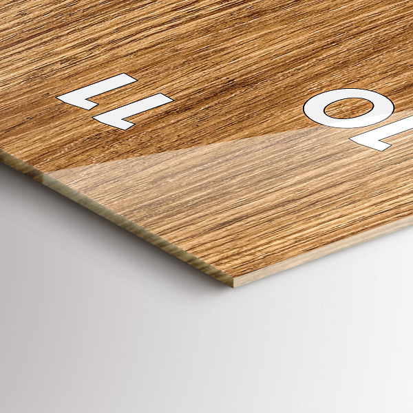 Reloj de cristal vertical Madera clara - espejomat.es