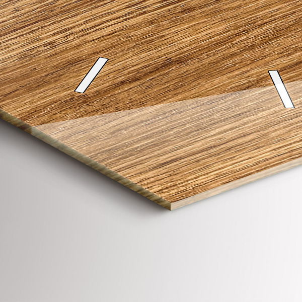 Reloj de cristal vertical Madera clara - espejomat.es