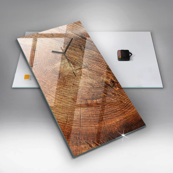 Reloj de vidrio vertical Tronco de árbol viejo - espejomat.es