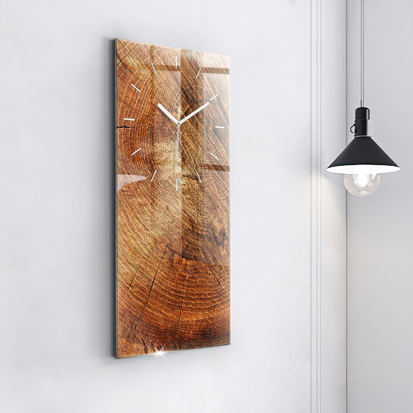 Reloj de vidrio vertical Tronco de árbol viejo - espejomat.es