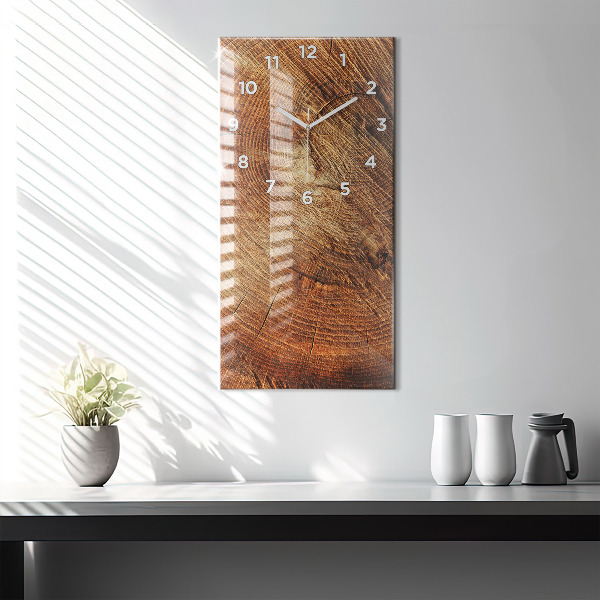 Reloj de vidrio vertical Tronco de árbol viejo - espejomat.es