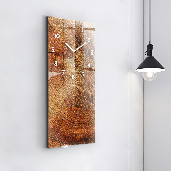 Reloj de vidrio vertical Tronco de árbol viejo - espejomat.es