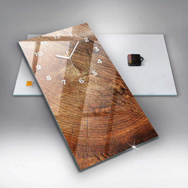 Reloj de vidrio vertical Tronco de árbol viejo - espejomat.es