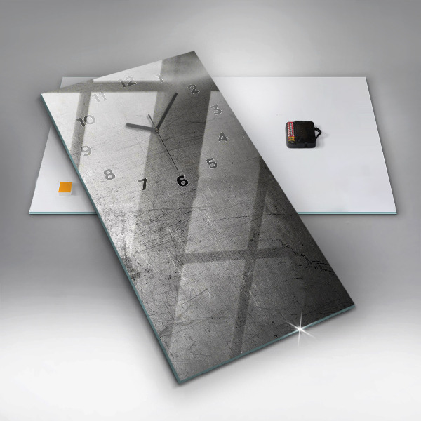 Reloj de vidrio vertical Pared metálica - espejomat.es