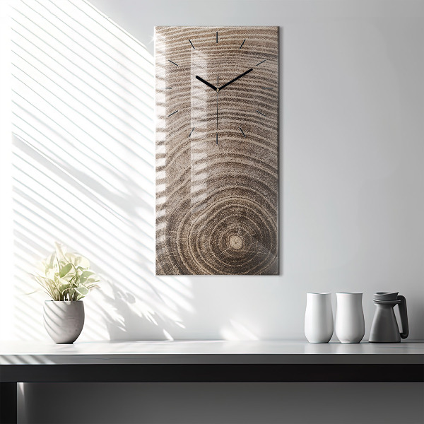 Reloj de vidrio vertical Tronco de árbol - espejomat.es