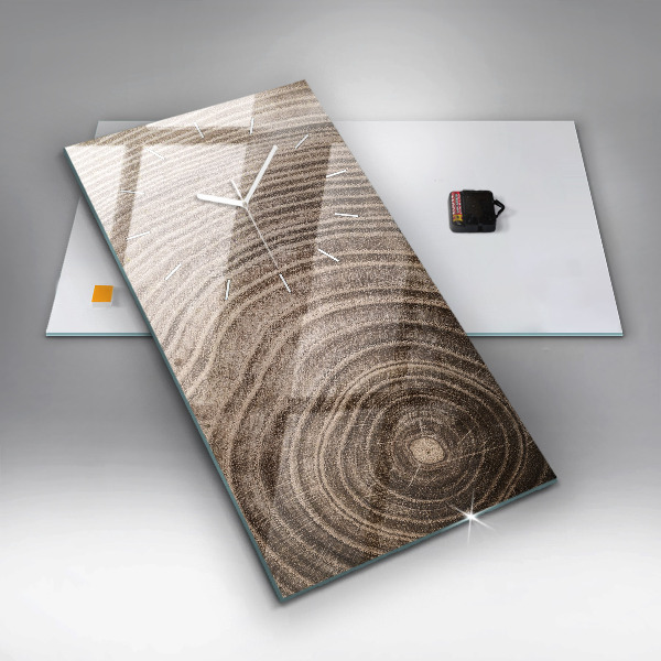 Reloj de vidrio vertical Tronco de árbol - espejomat.es