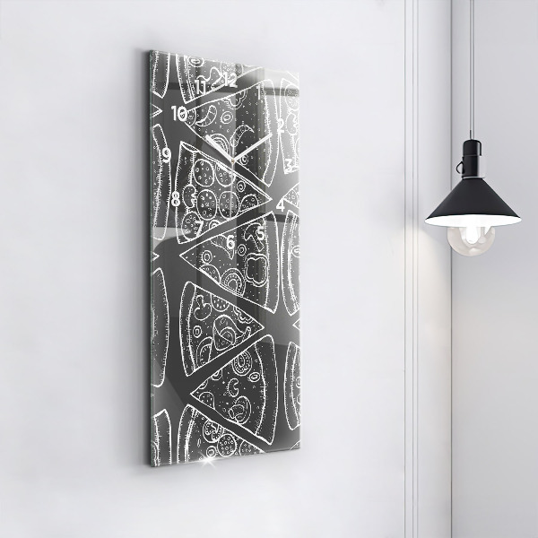 Reloj vertical Pizza pintada - espejomat.es