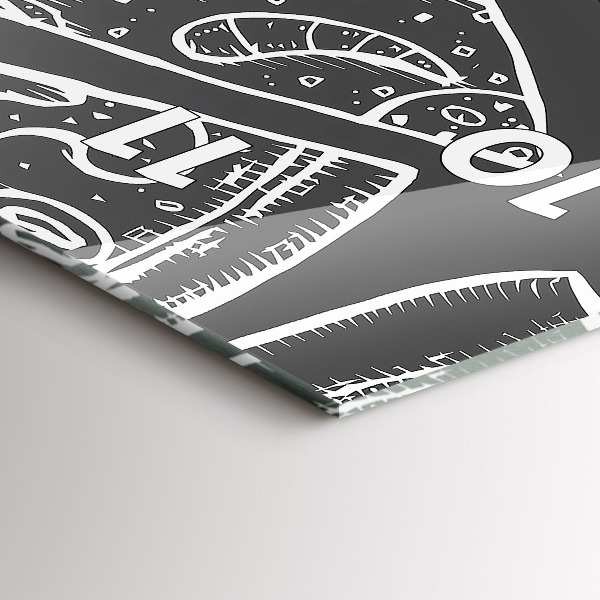 Reloj vertical Pizza pintada - espejomat.es