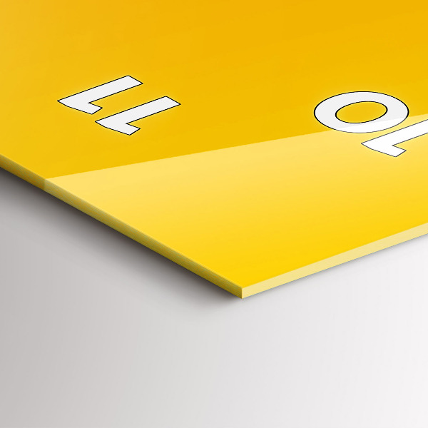 Reloj de vidrio vertical Naranja - espejomat.es