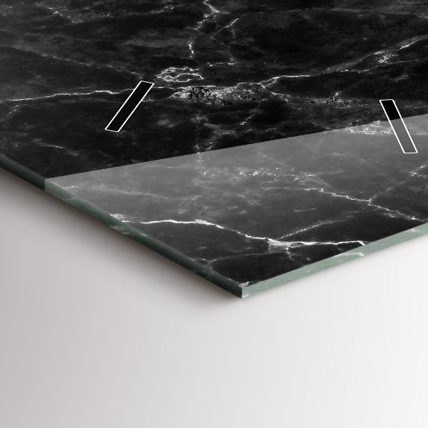 Reloj de cristal vertical Mármol oscuro - espejomat.es