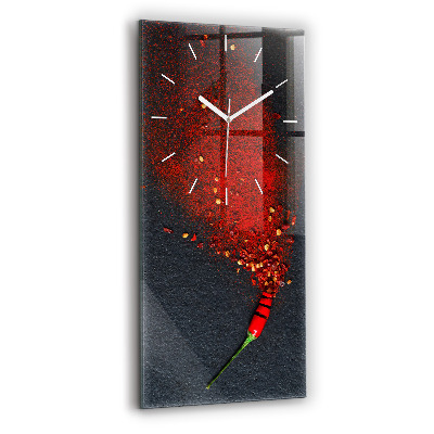 Reloj vertical Pimiento rojo picante - espejomat.es