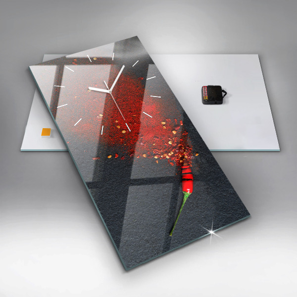 Reloj vertical Pimiento rojo picante - espejomat.es