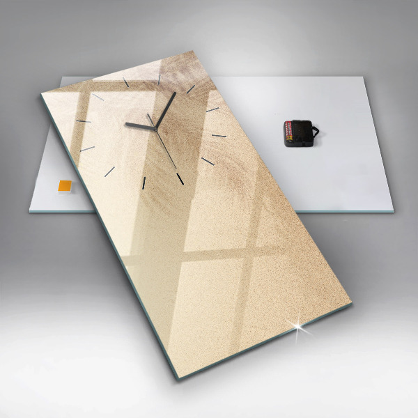 Reloj de vidrio vertical Abstracción dorada - espejomat.es