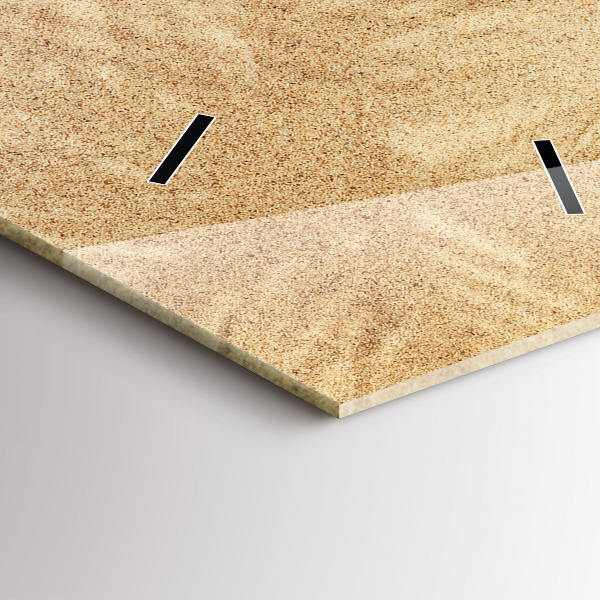 Reloj de vidrio vertical Abstracción dorada - espejomat.es