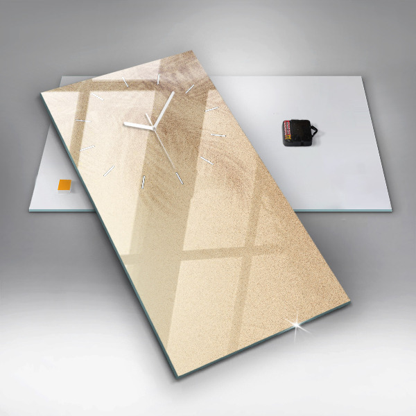 Reloj de vidrio vertical Abstracción dorada - espejomat.es