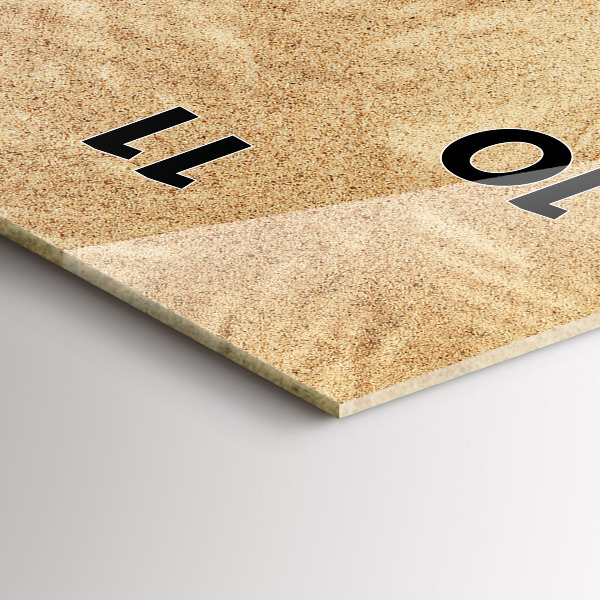 Reloj de vidrio vertical Abstracción dorada - espejomat.es