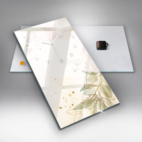 Reloj de vidrio vertical Abstracción pastel - espejomat.es