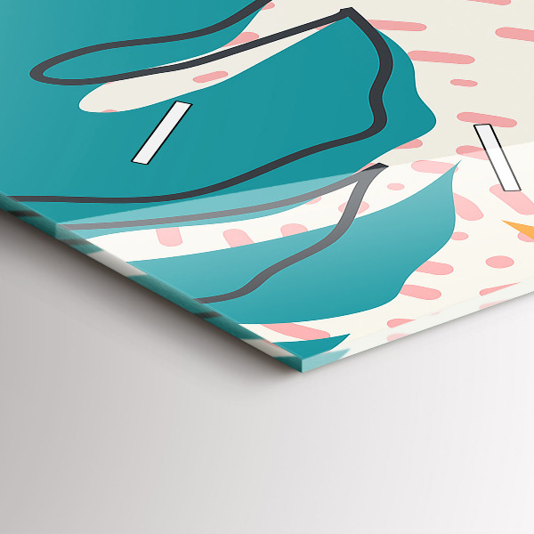 Reloj de vidrio vertical Plantas hawaianas - espejomat.es