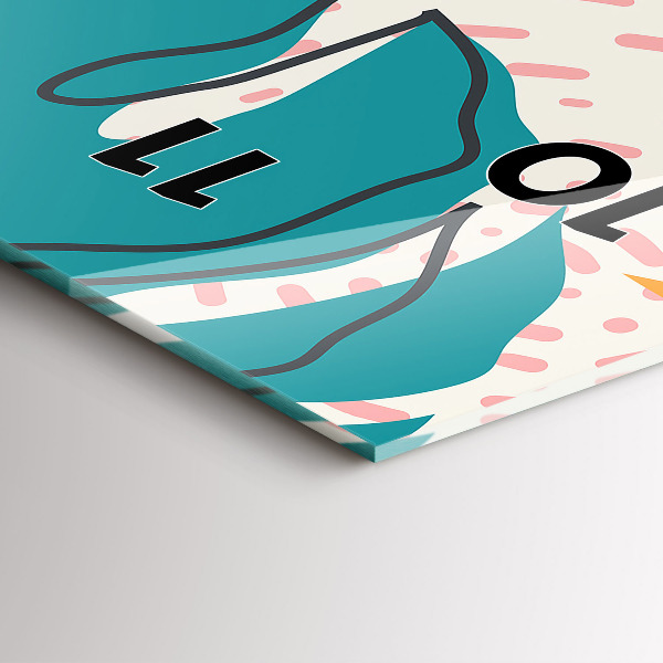 Reloj de vidrio vertical Plantas hawaianas - espejomat.es