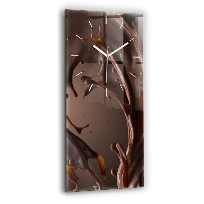 Reloj de vidrio vertical Olas de cacao - espejomat.es