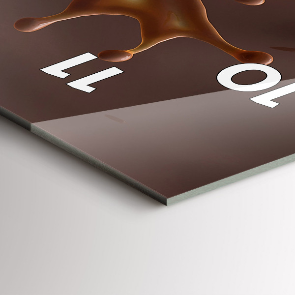 Reloj de vidrio vertical Olas de cacao - espejomat.es