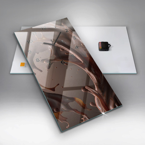 Reloj de vidrio vertical Olas de cacao - espejomat.es