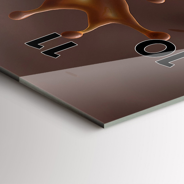 Reloj de vidrio vertical Olas de cacao - espejomat.es