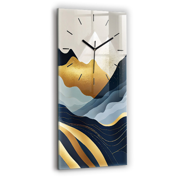 Reloj de cristal vertical Montañas abstractas - espejomat.es