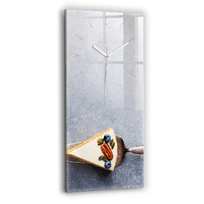 Reloj de vidrio vertical Pedazo de pastel - espejomat.es