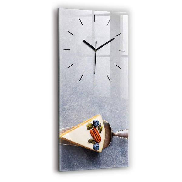Reloj de vidrio vertical Pedazo de pastel - espejomat.es