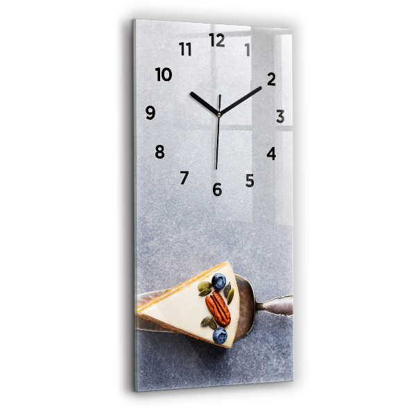 Reloj de vidrio vertical Pedazo de pastel - espejomat.es