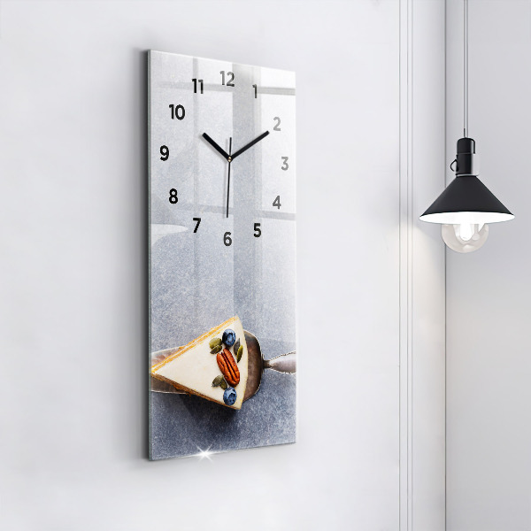 Reloj de vidrio vertical Pedazo de pastel - espejomat.es