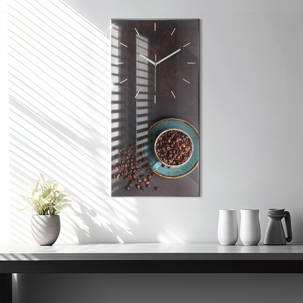 Reloj de cristal vertical Taza de café - espejomat.es