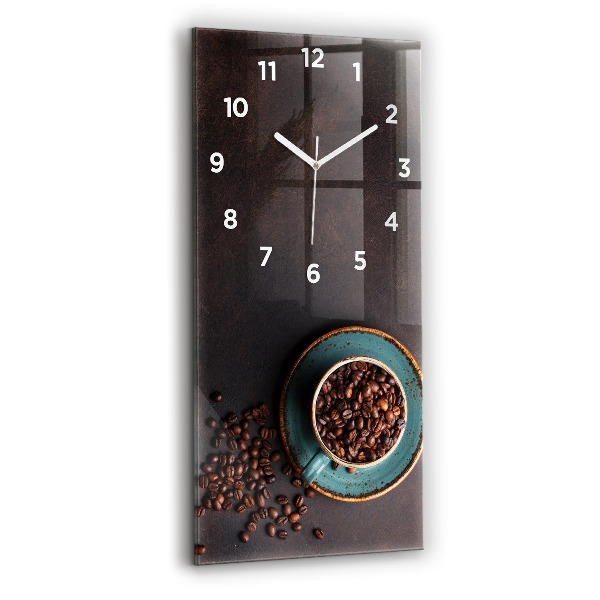 Reloj de cristal vertical Taza de café - espejomat.es
