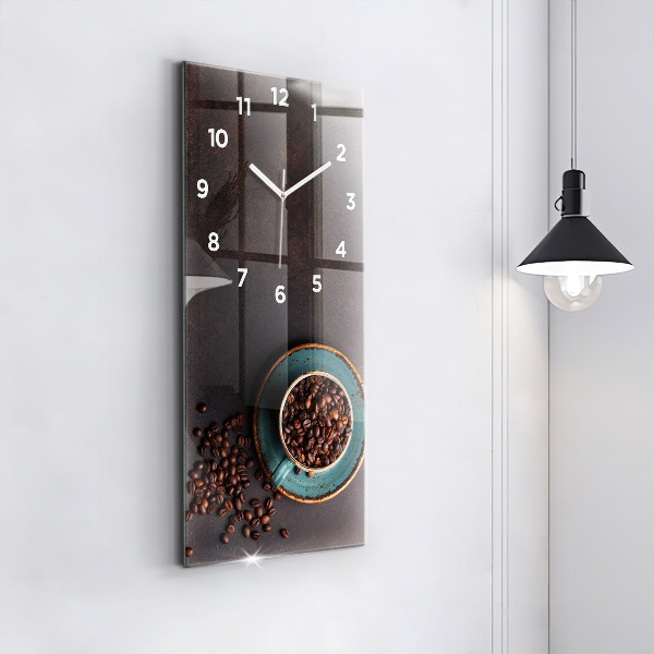 Reloj de cristal vertical Taza de café - espejomat.es