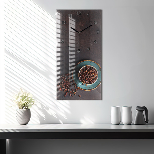Reloj de cristal vertical Taza de café - espejomat.es