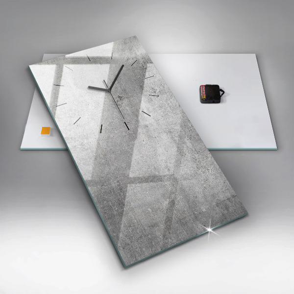 Reloj de vidrio vertical Pared en bruto - espejomat.es