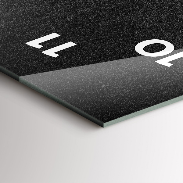 Reloj de cristal vertical Roca oscura - espejomat.es