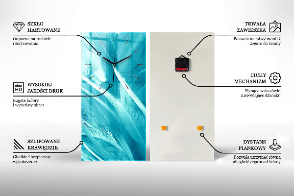 Reloj de vidrio vertical Pimientos picantes - espejomat.es